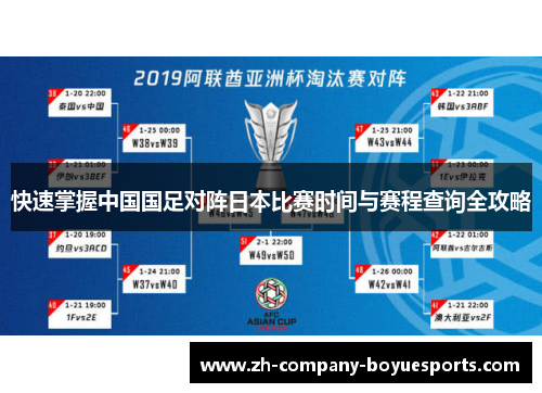 快速掌握中国国足对阵日本比赛时间与赛程查询全攻略