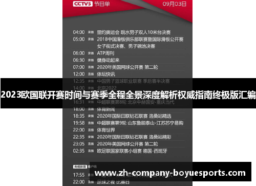 2023欧国联开赛时间与赛季全程全景深度解析权威指南终极版汇编 2023欧国联开赛时间与赛季全程全景深度解析权威指南终极版汇编