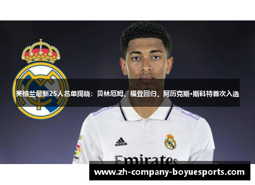 英格兰最新25人名单揭晓：贝林厄姆、福登回归，阿历克斯·斯科特首次入选